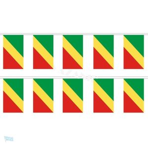 Guirlande drapeau République du Congo colorée et festive