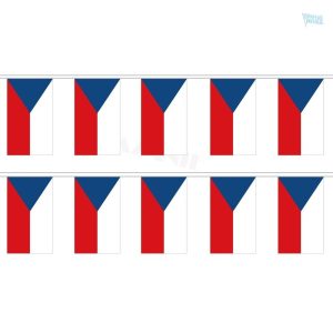 Guirlande drapeau de la République Tchèque pour décoration festive