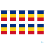 Guirlande drapeau Roumanie colorée pour décoration festive