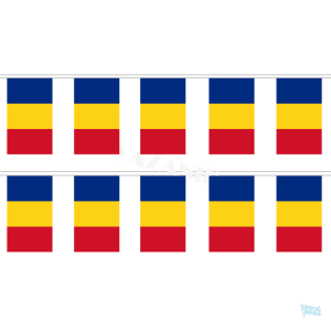 Guirlande drapeau Roumanie colorée pour décoration festive