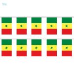 Guirlande drapeau représentant le Sénégal en couleurs vives