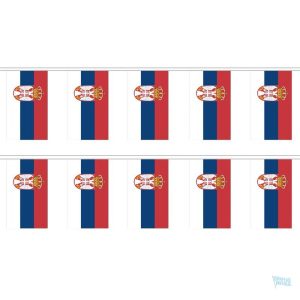 Guirlande drapeau Serbie colorée pour décoration festive