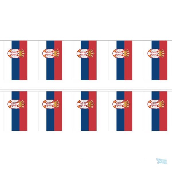 Guirlande drapeau Serbie colorée pour décoration festive