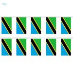 Guirlande drapeau Tanzanie colorée pour décoration festive