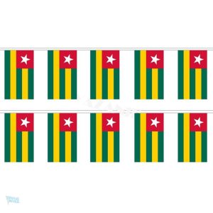 Guirlande drapeau Togo colorée pour décoration festive