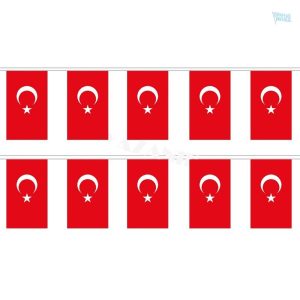 Guirlande drapeau Turquie décorative pour événements festifs