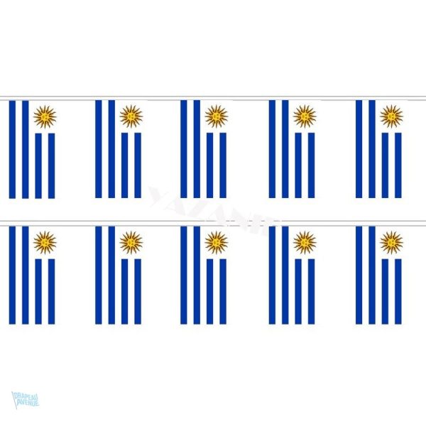 Guirlande drapeaux Uruguay pour décoration festive