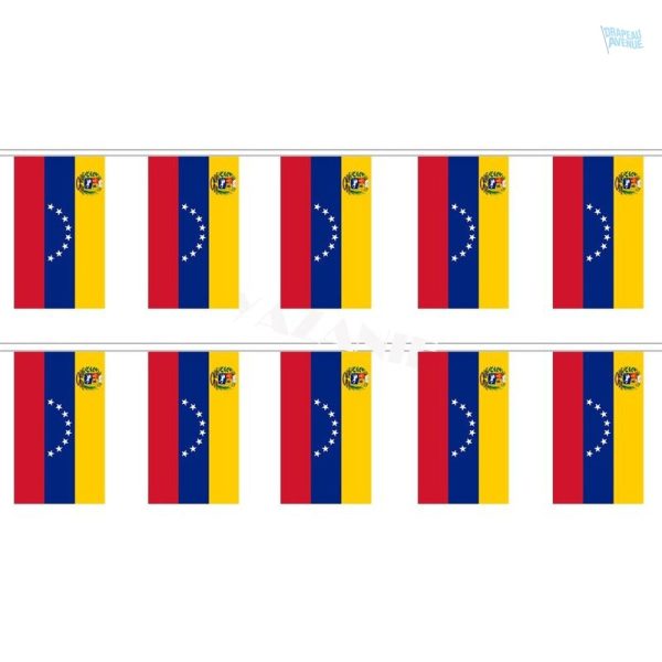Guirlande drapeau Venezuela colorée pour décoration festive