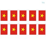 Guirlande drapeau Vietnam en tissu décoratif