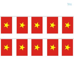 Guirlande drapeau Vietnam en tissu décoratif