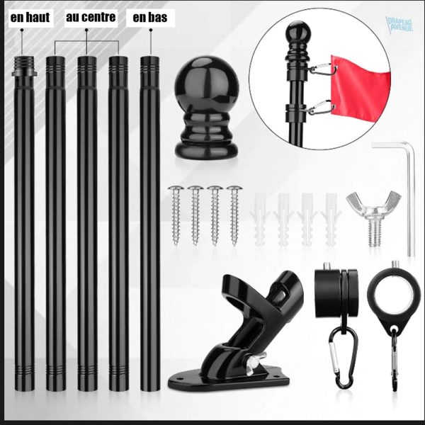 Accessoires pour mât de drapeau, pratique et efficace