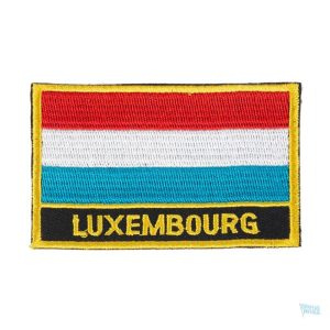 Ecusson drapeau du Luxembourg avec ses couleurs emblématiques