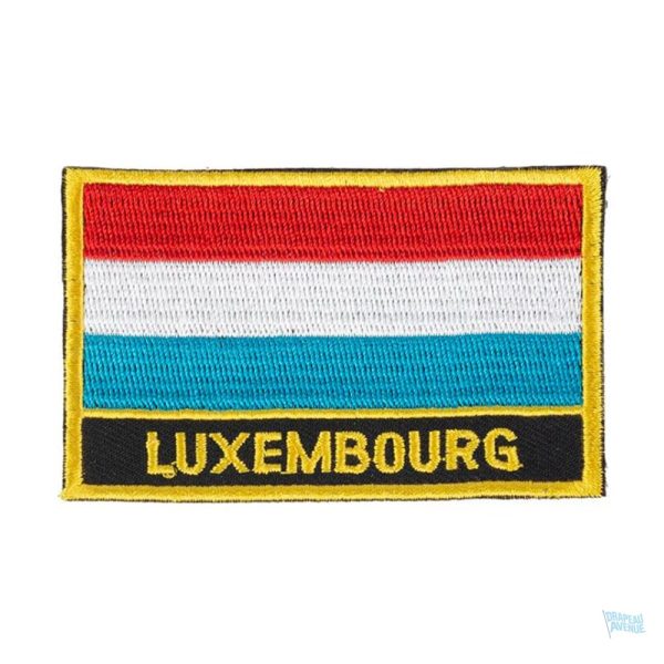 Ecusson drapeau du Luxembourg avec ses couleurs emblématiques