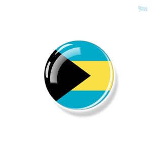 Magnet drapeau Bahamas, symbole coloré des îles Bahamas