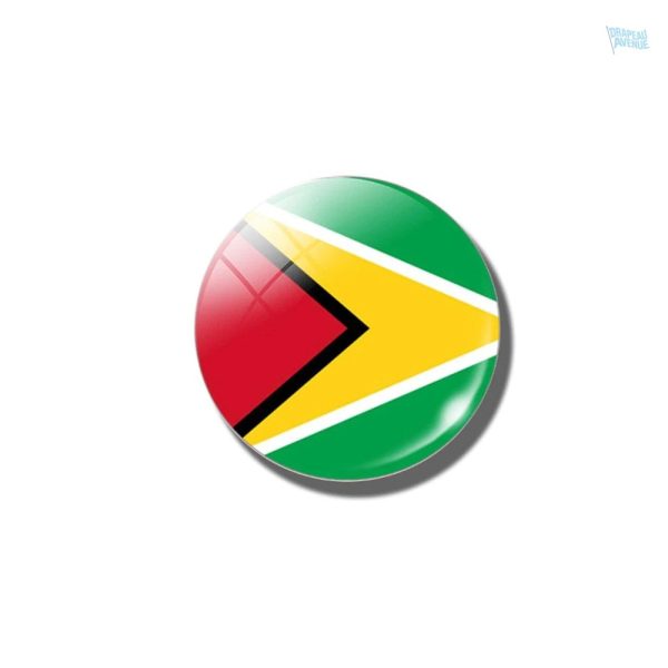 Magnétique drapeau du Guyana en couleur vive