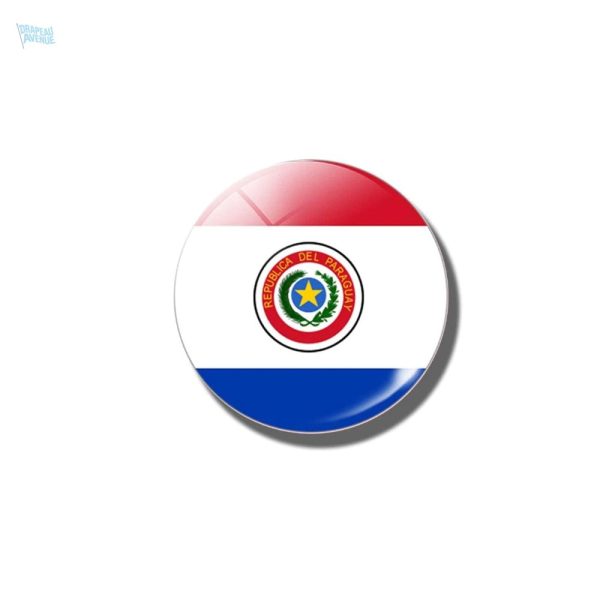 Magnet drapeau Paraguay, accessoire décoratif aux couleurs nationales