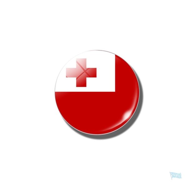 Magnet drapeau Tonga avec design coloré et symbolique nationale