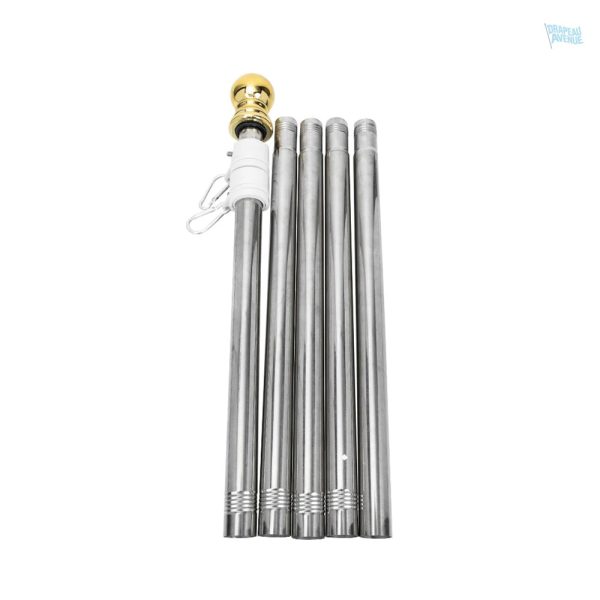 Mât pour drapeau standard en aluminium durable