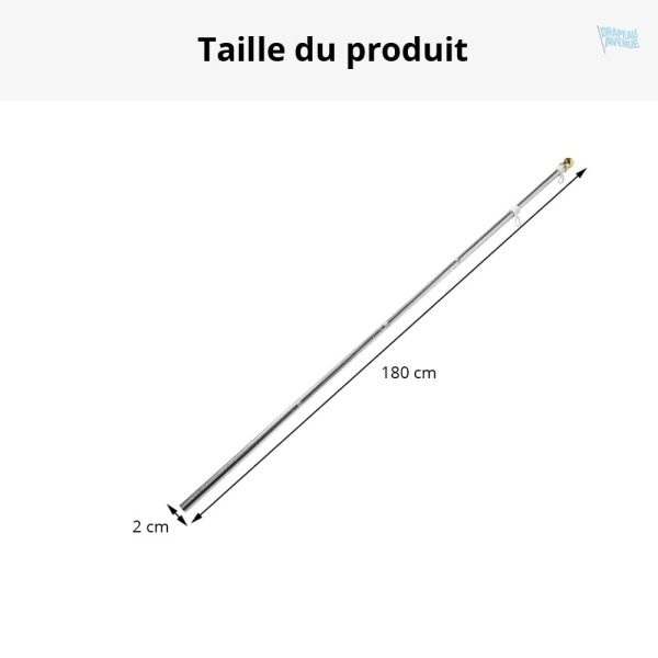 Mât robuste pour drapeau, idéal pour événements et promotions