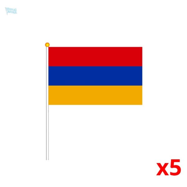 Mini drapeau Arménie sur fond coloré