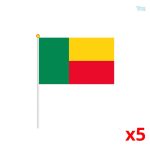 Mini drapeau du Bénin en tissu coloré et léger