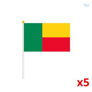 Mini drapeau du Bénin en tissu coloré et léger