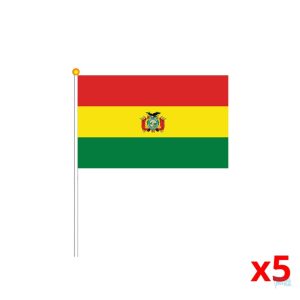 Mini drapeau de la Bolivie en polyester coloré et léger