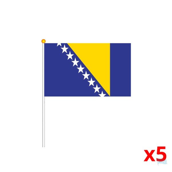 Mini drapeau de la Bosnie-Herzégovine en tissu