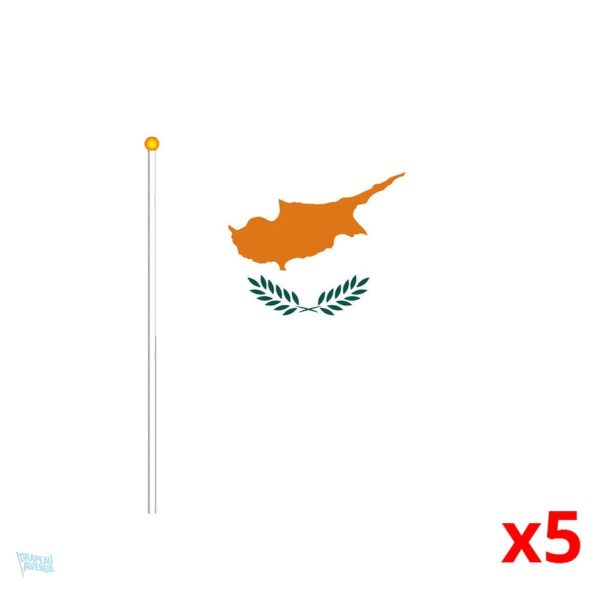 Mini drapeau de Chypre en tissu