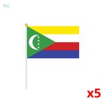 Mini drapeau des Comores en tissu coloré