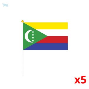 Mini drapeau des Comores en tissu coloré