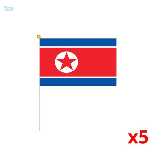 Mini drapeau de la Corée du Nord en tissu de qualité