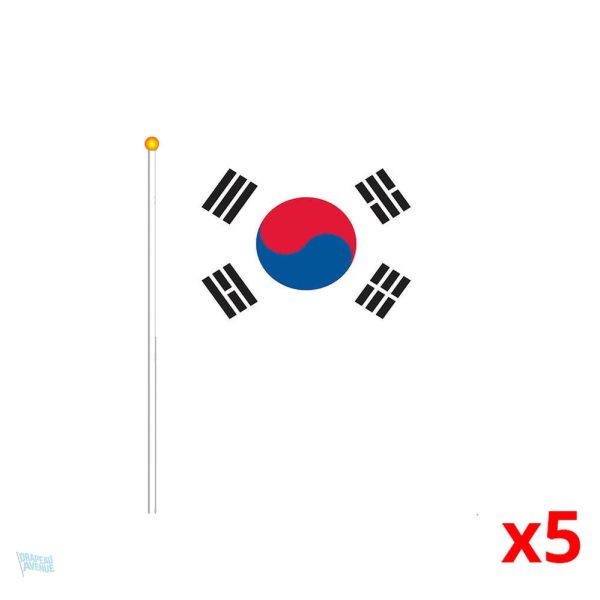 Mini drapeau de la Corée du Sud, symbole national compact