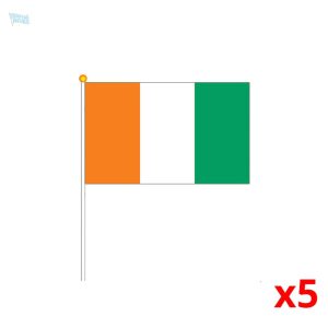 Mini drapeau de la Côte d'Ivoire en tissu coloré