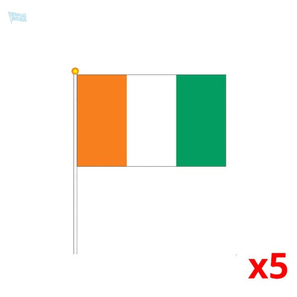 Mini drapeau de la Côte d'Ivoire en tissu coloré