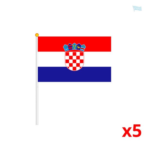 Mini drapeau de la Croatie pour décoration ou événements sportifs