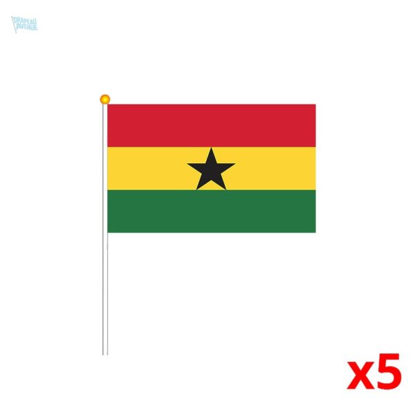 Mini drapeau du Ghana en tissu coloré
