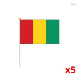 Mini drapeau de la Guinée en tissu coloré