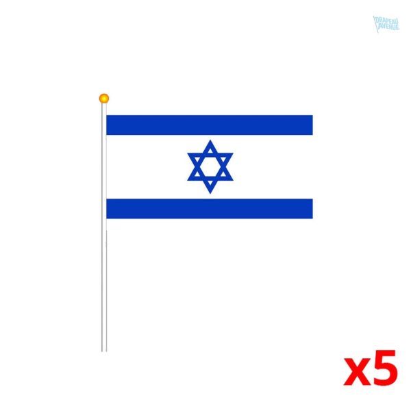 Mini drapeau d'Israël en tissu léger