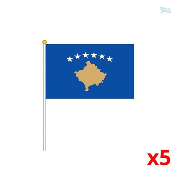 Mini drapeau du Kosovo en tissu léger et durable