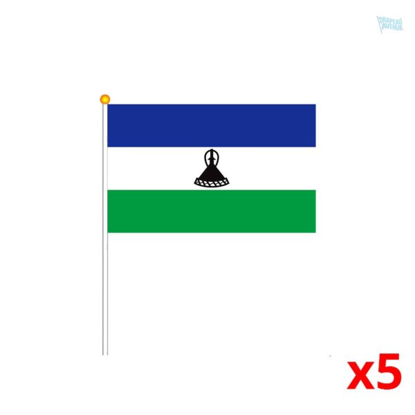Mini drapeau Lesotho en tissu coloré