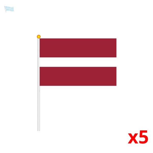 Mini drapeau de la Lettonie avec des couleurs nationales