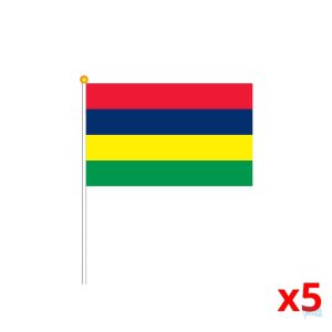 Mini drapeau de Maurice en tissu coloré et léger
