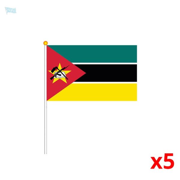 Mini drapeau Mozambique en tissu coloré