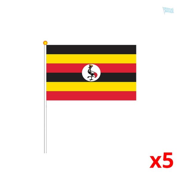 Mini drapeau de l'Ouganda en tissu