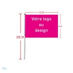 Drapeau personnalisé en mini format, idéal pour les fêtes