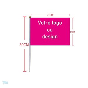 Drapeau personnalisé en mini format, idéal pour les fêtes