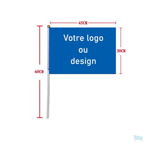 Mini drapeau unique, parfait pour promouvoir une cause ou un événement