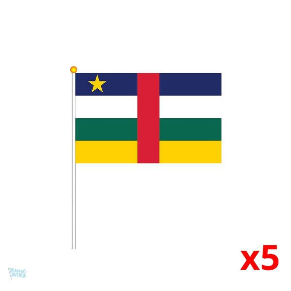 Mini drapeau de la République Centrafricaine en tissu