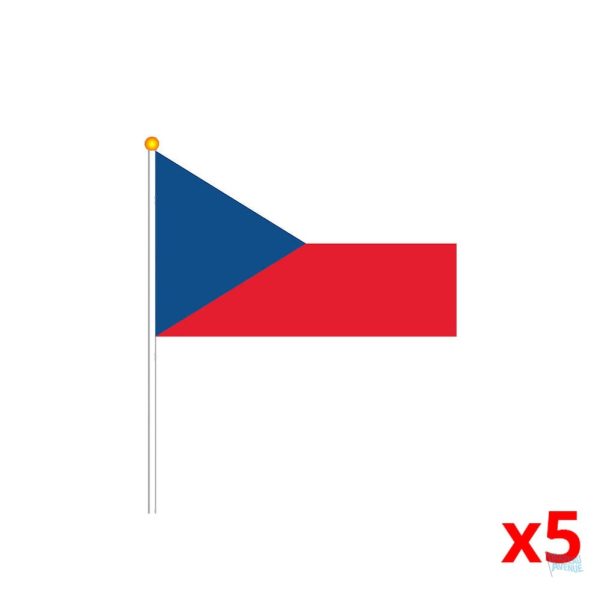 Mini drapeau de la République Tchèque en format compact